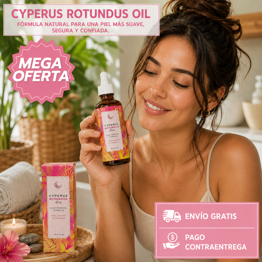 CYPERUS ROTUNDUS OIL: Favorece menos crecimiento del vello.