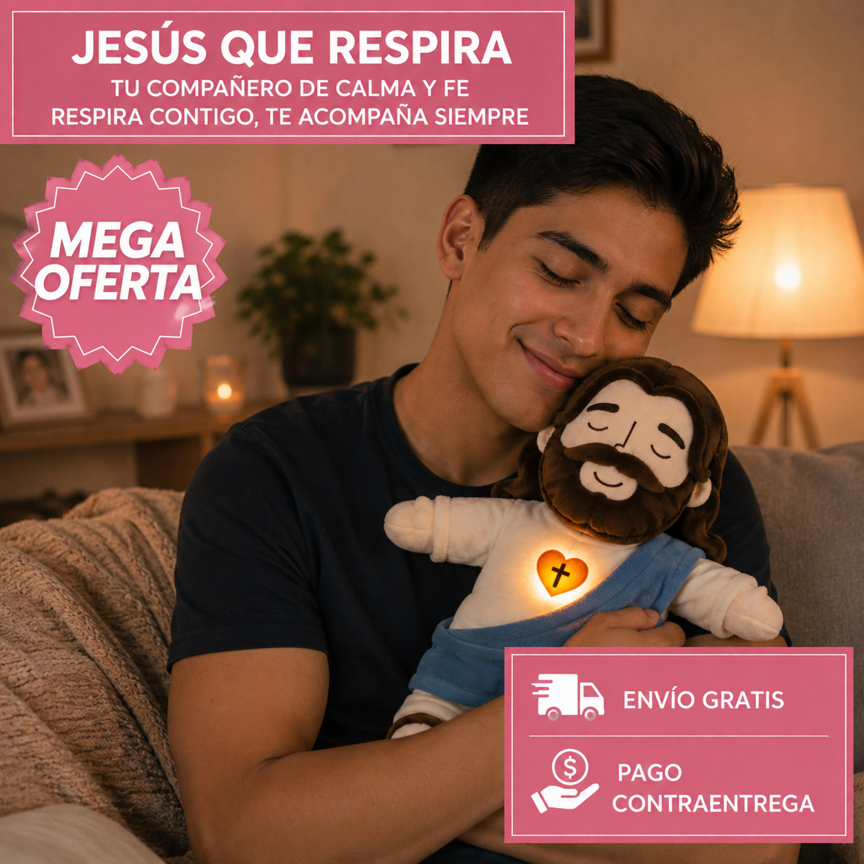 PELUCHE JESÚS RESPIRACIÓN: Un abrazo lleno de calma.