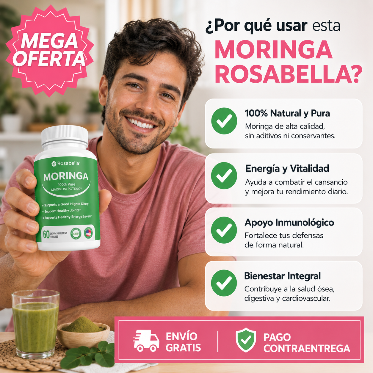 MORINGA ROSABELLA: Bienestar en cada cápsula.